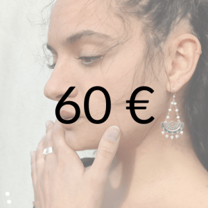 Carte cadeau, 60 €, E Dugas, bijoux, Blois, France, Loir-et-Cher, créateur