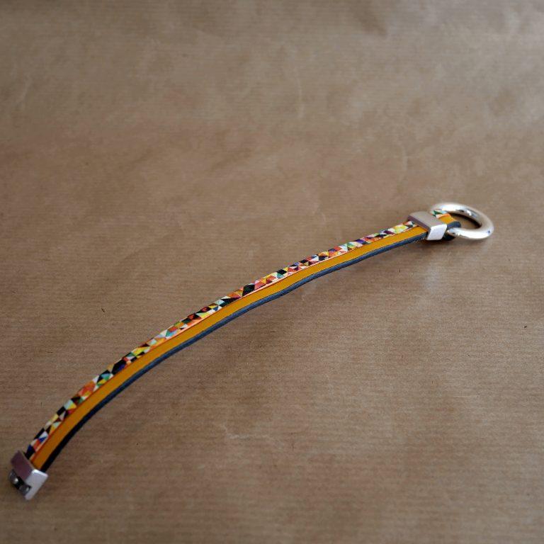 Brins cuir variation, orange, E Dugas, bracelets femme, Blois, Loir-et-Cher, France, bijoutier, créateur