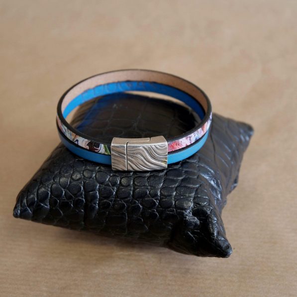 Angkor, Bleu, E Dugas, bracelets femme, Blois, Loir-et-Cher, France, bijoutier, créateur